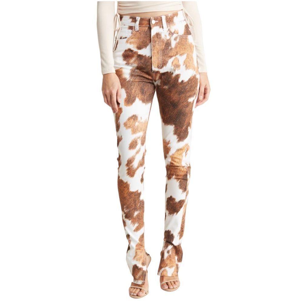 NEW WEWOREWHAT stiletto Slit Skinny Pants  Women size 27